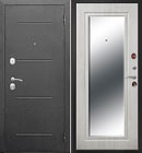 Металлическая входная дверь Гарда Серебро фацет 7,5 см Белый Ясень