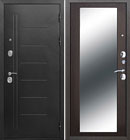 Металлическая входная дверь Троя MAXI Серебро Зеркало 10 см Венге